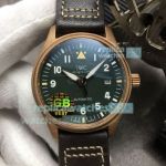 GB Factory Clone IWC Big Pilot's Spitfire Bronze Green Dial Watch Swiss 9015